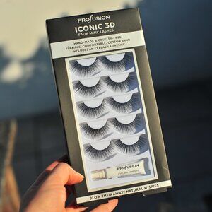 5pairs+1Adhesive+1bag Iconic 3D Faux Mink Lashes Natural Look Hand-Made Set Box